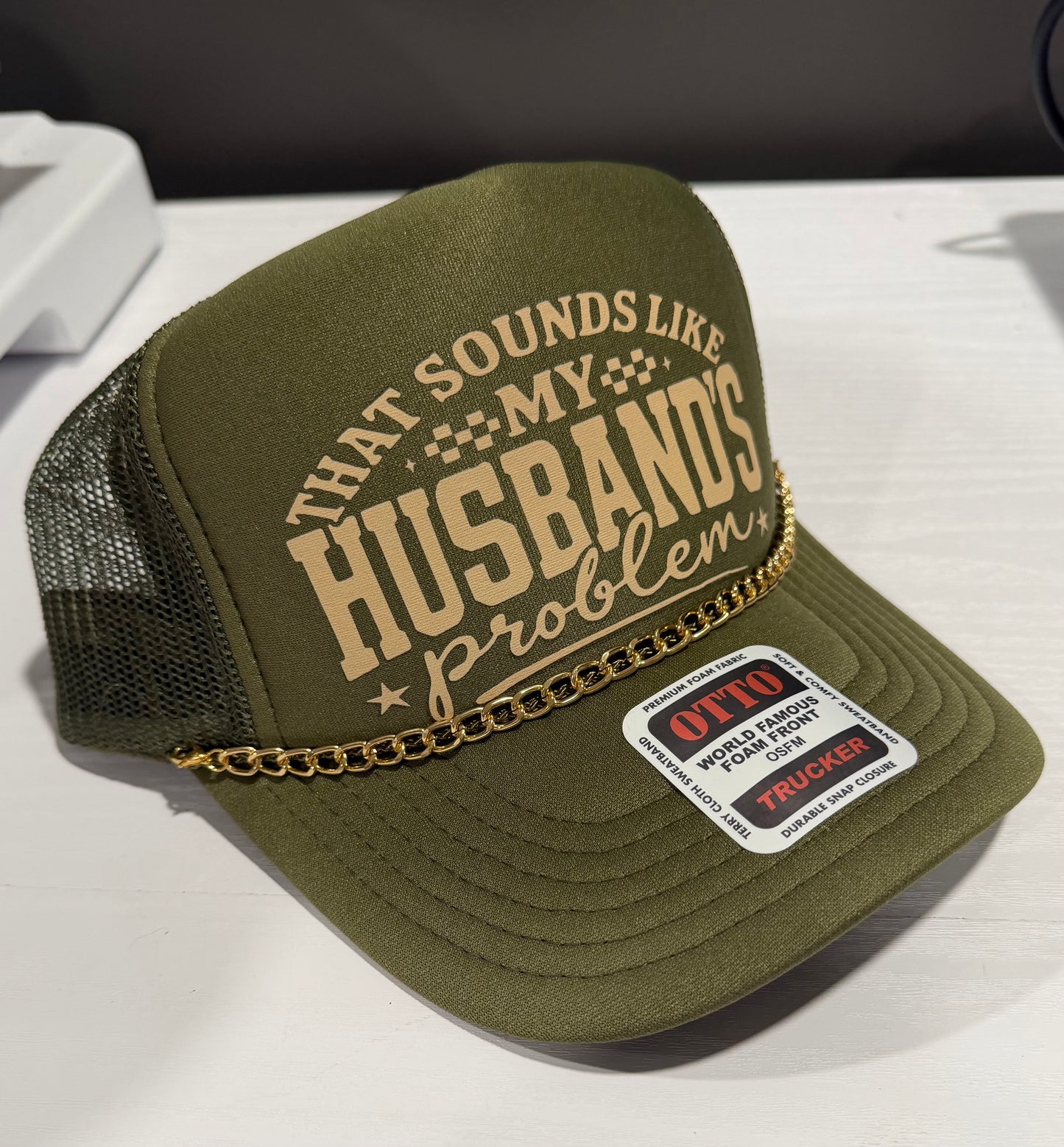 My Husbands Problem Trucker Hat