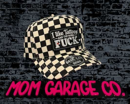 I Like Tattoos - Canvas Checker Hat