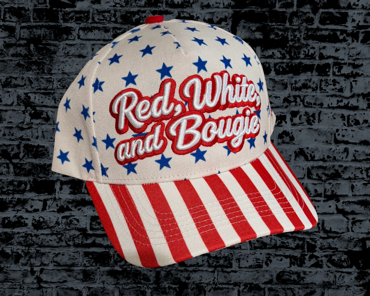 Red, White & Bougie - Embroidered Hat