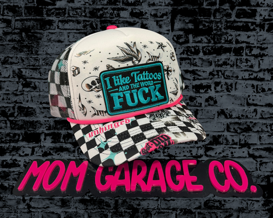 6. I Like Tattoos (teal) Trucker Hat