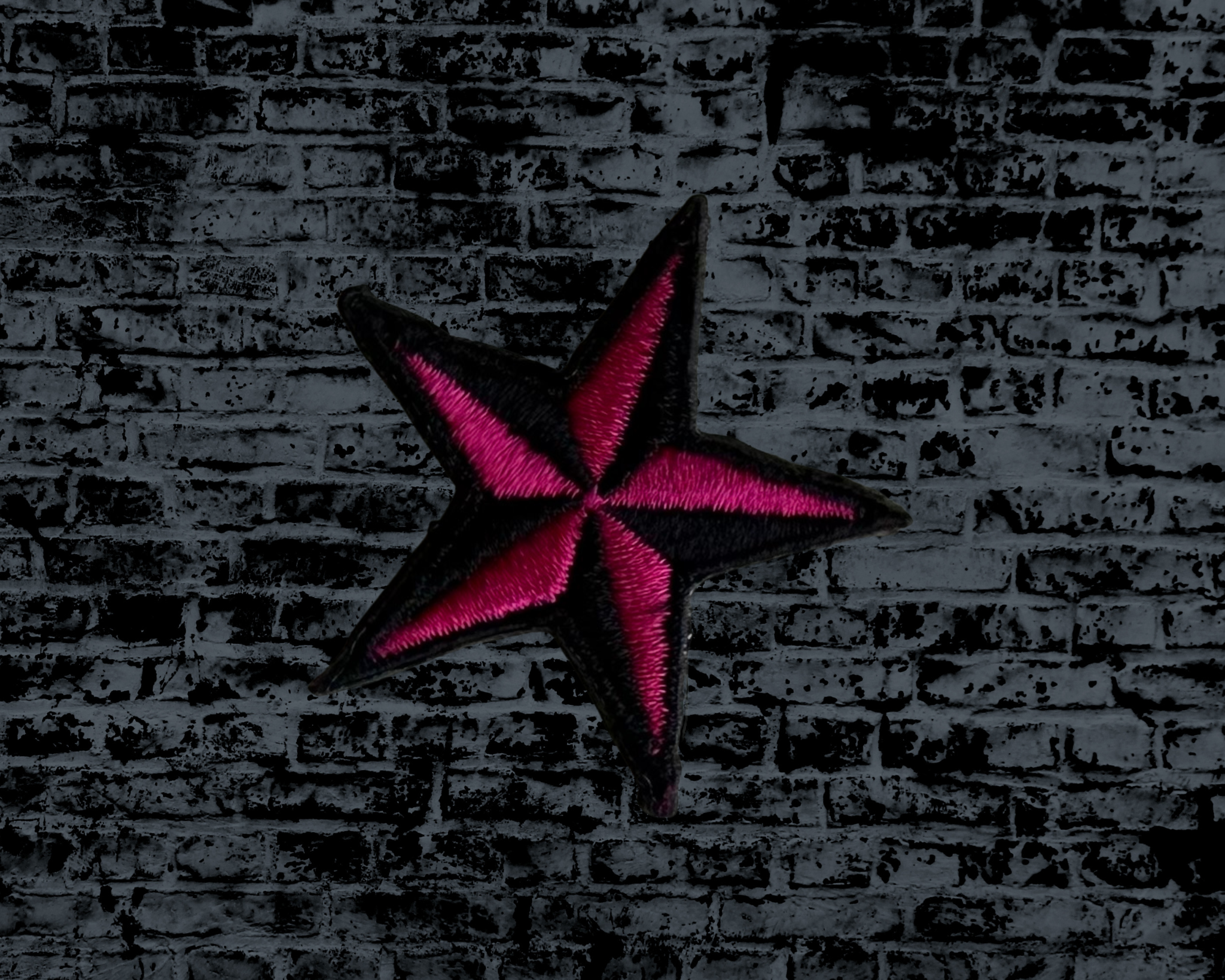 Hot Pink & Black Star