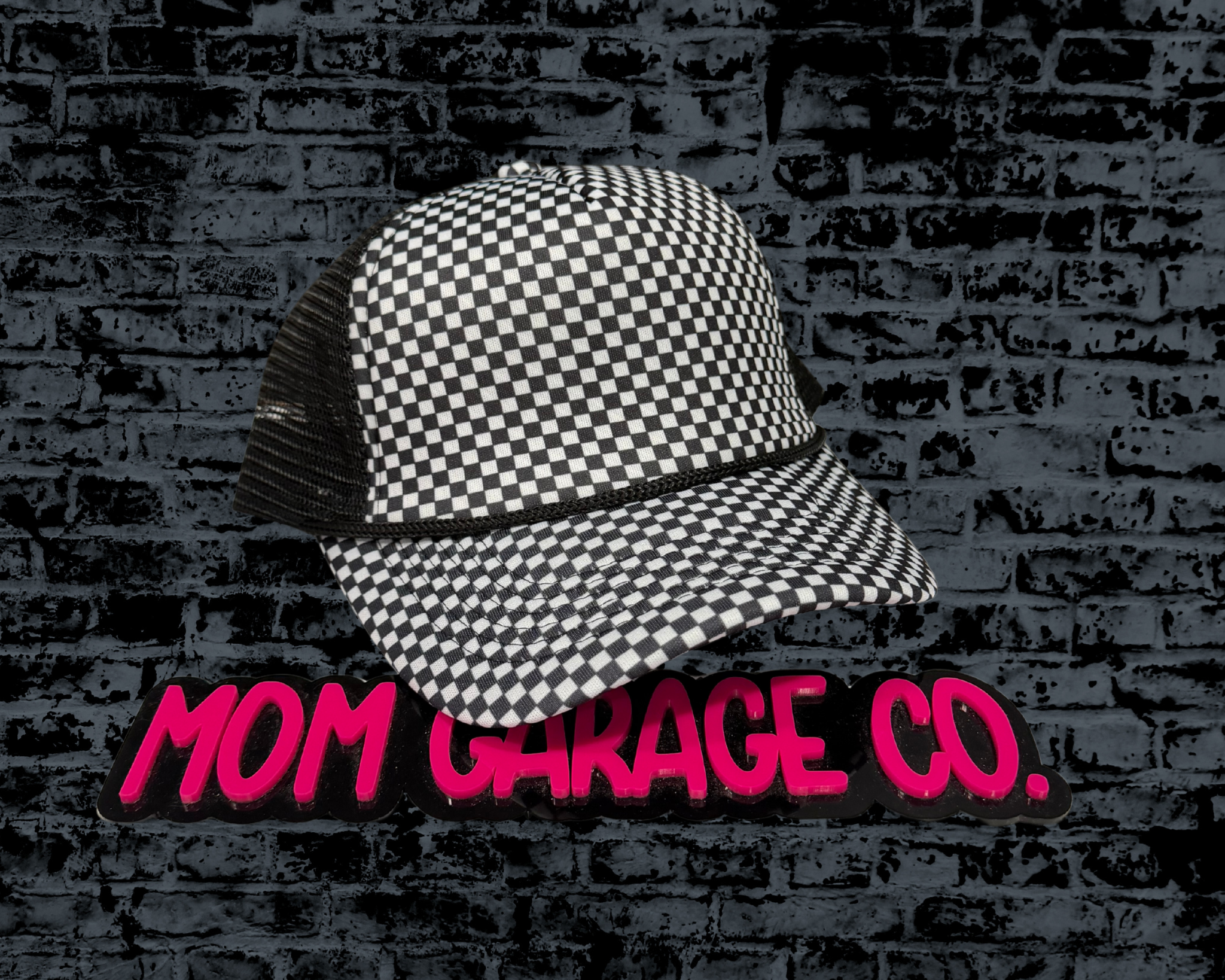 Checker Front Foam Hat