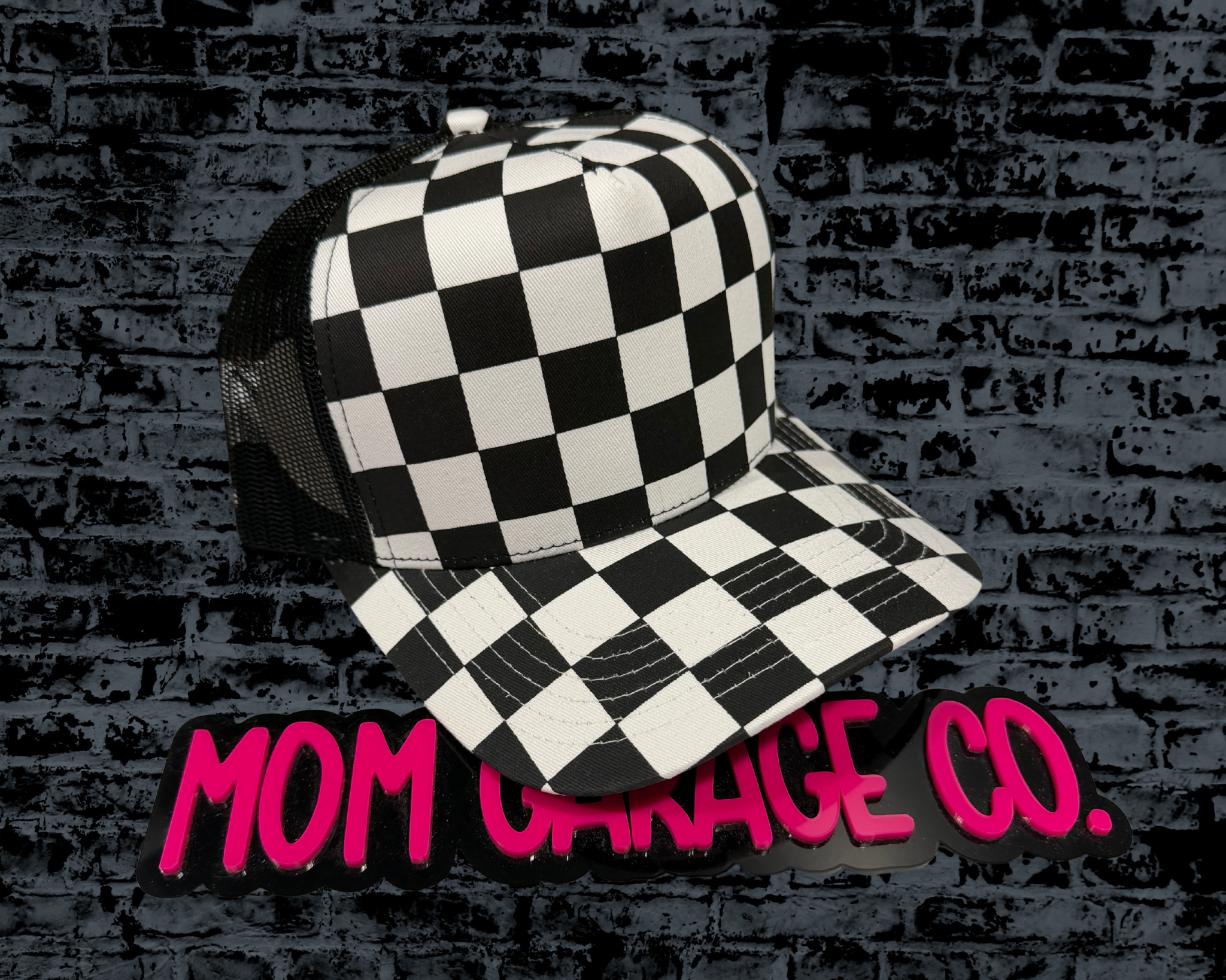 Checker Front Canvas Hat