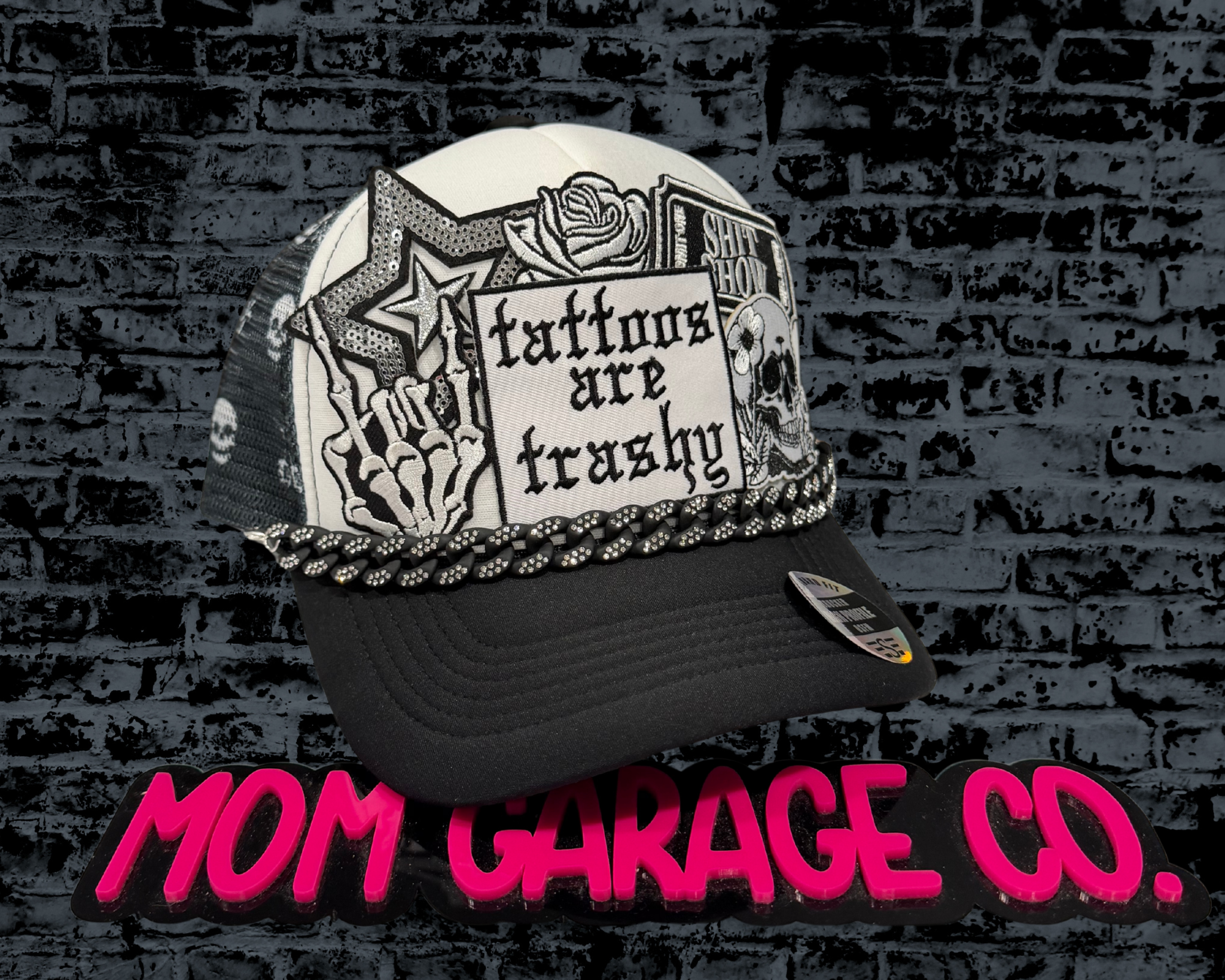 Tattoos Are Trashy Skull Hat