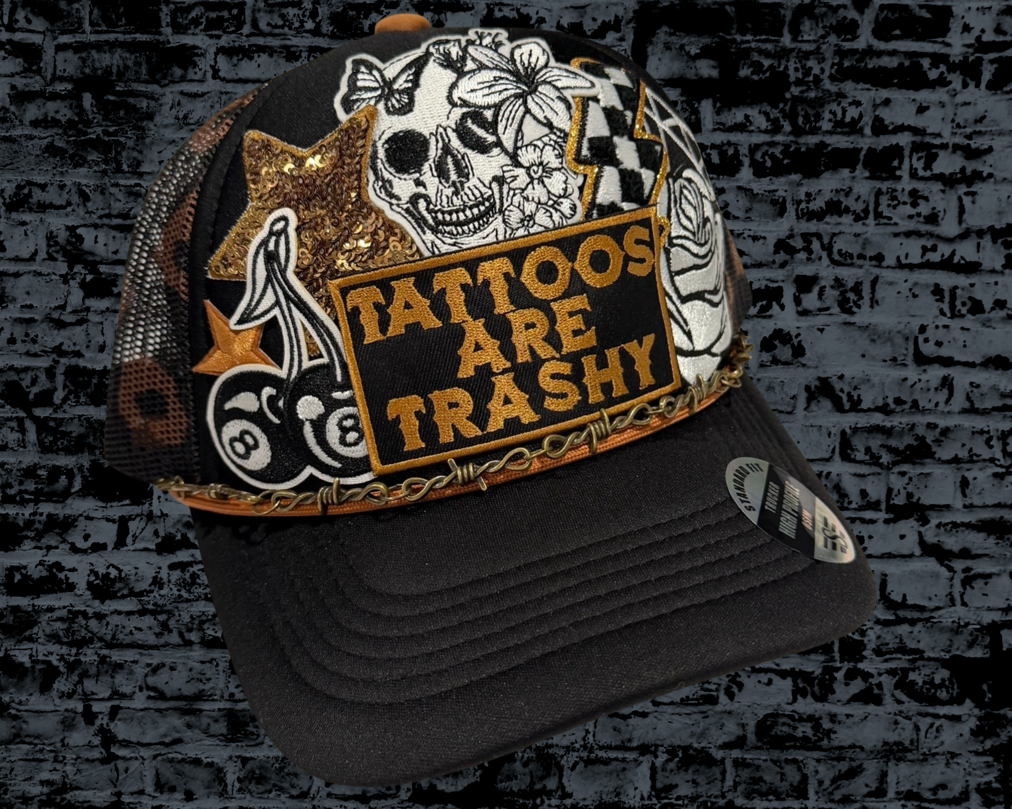 Tattoos Are Trashy (black & bronze)